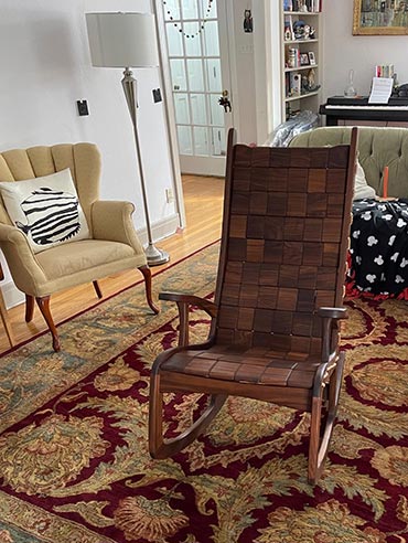 Quilted Vermont Rocking Chair in Walnut - Customer Review - Vermont Woods Studios