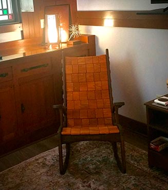 Custom Quilted Vermont Rocking Chair in Cherry & Walnut | Vermont Woods Studios